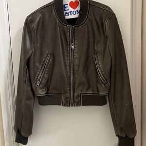 Zara Dark Gray Bomber Jacket